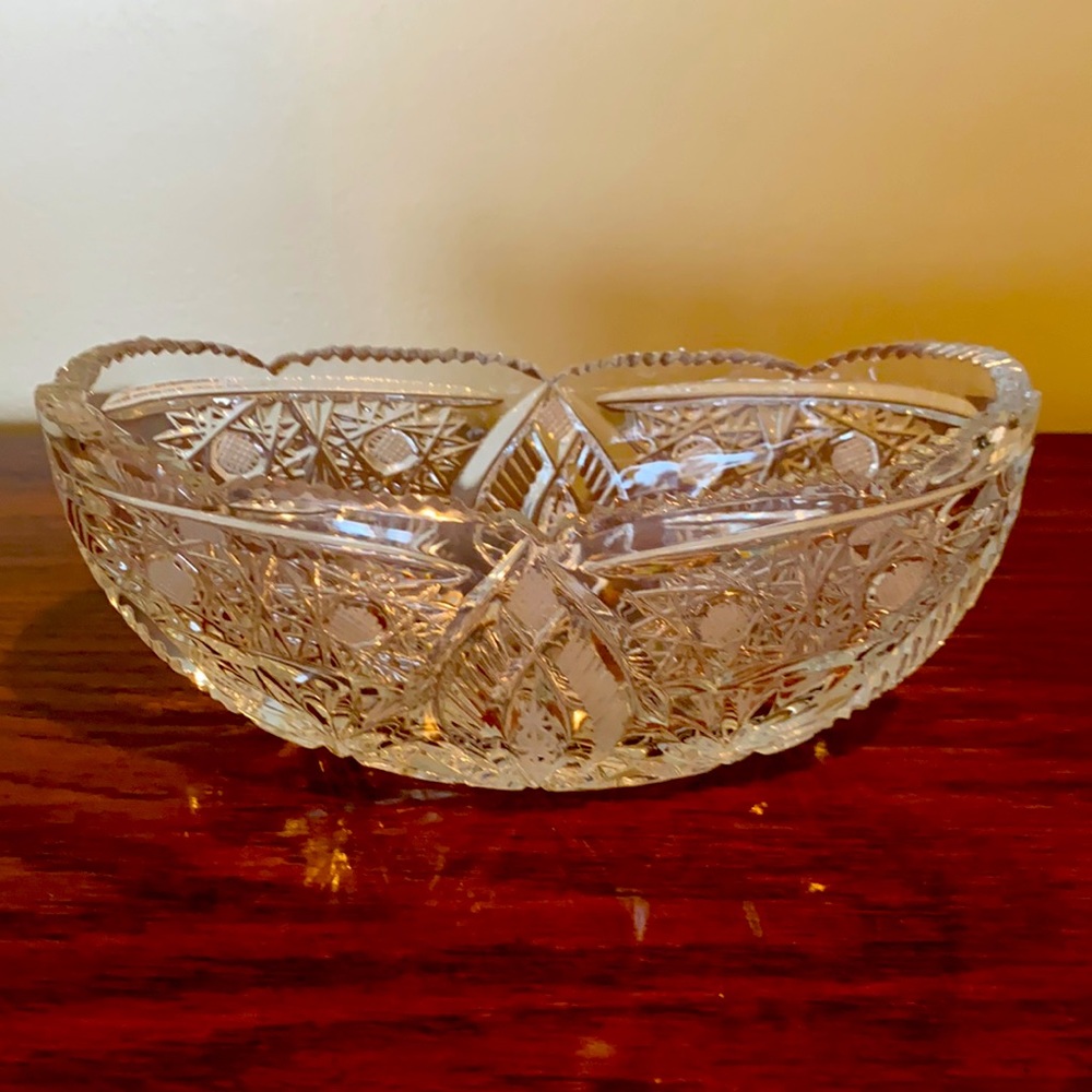 Crystal oval bowl
